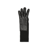 Gants en cachemire et cuir d'agneau - Noir