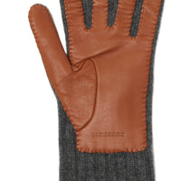 Gants en cachemire et cuir d'agneau - Hâle & anthracite