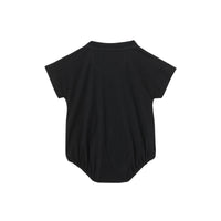 Coffret cadeau quatre pièces pour bébé en coton avec logo imprimé - Noir & blanc