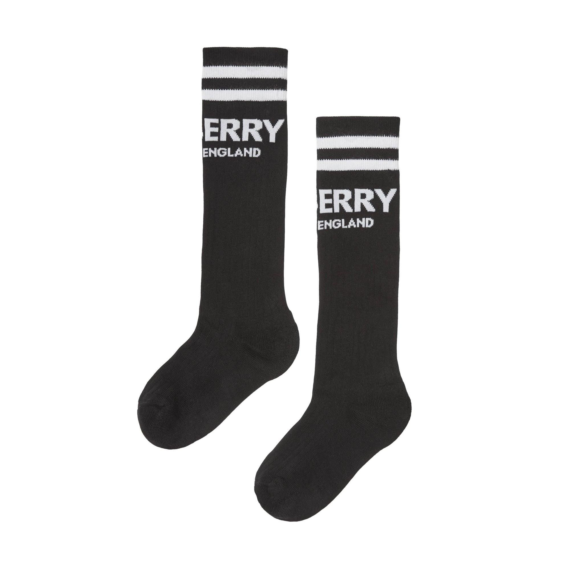BLACK/WHITE Chaussettes en coton mélangé avec logo