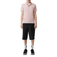 ALABASTER PINK Polo en coton avec patte de boutonnage à motif check
