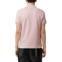 ALABASTER PINK Polo en coton avec patte de boutonnage à motif check