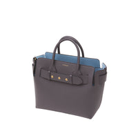 Petit sac the belt en cuir à triple pression - Gris anthracite