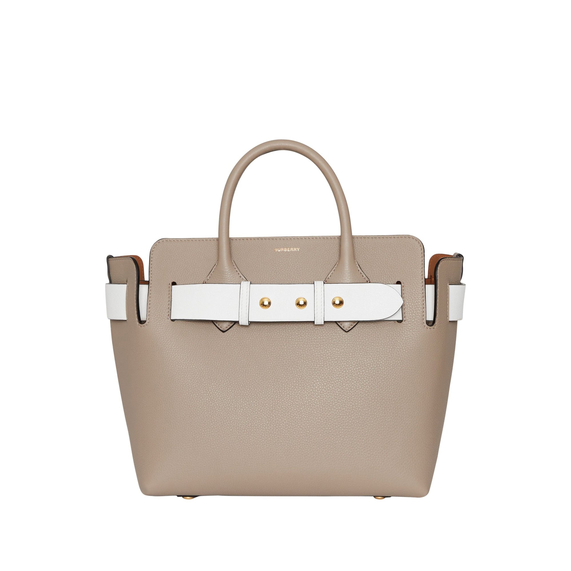 Petit sac the belt en cuir tricolore à triple pression - Gris minéral