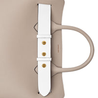 Petit sac the belt en cuir tricolore à triple pression - Gris minéral