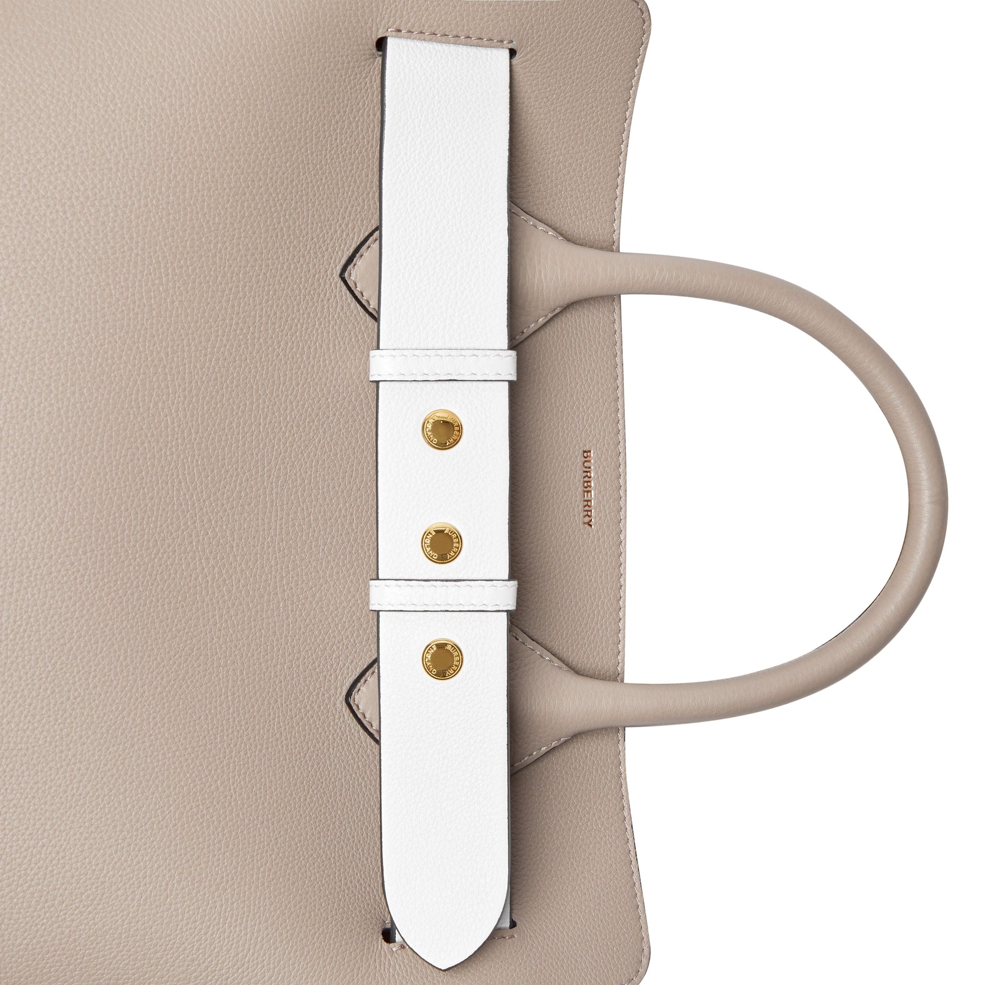Petit sac the belt en cuir tricolore à triple pression - Gris minéral