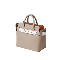 Petit sac the belt en cuir tricolore à triple pression - Gris minéral