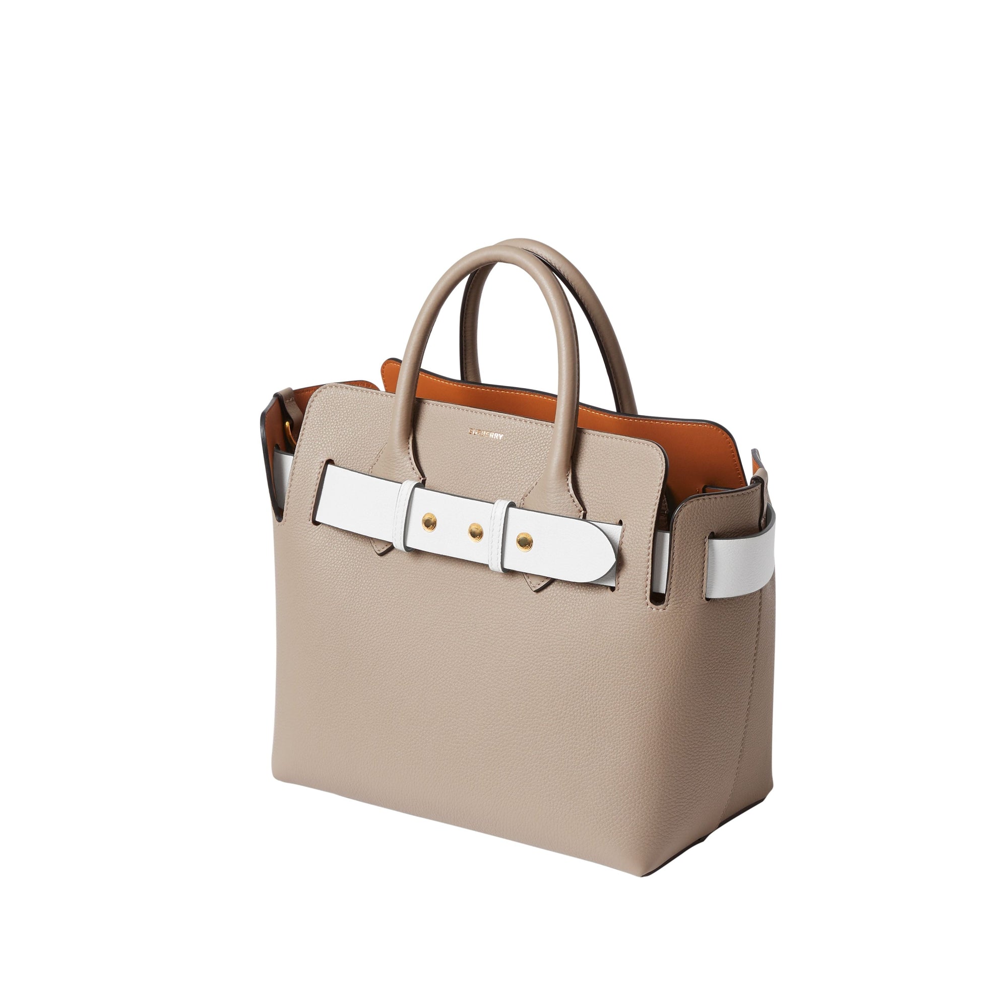 Petit sac the belt en cuir tricolore à triple pression - Gris minéral