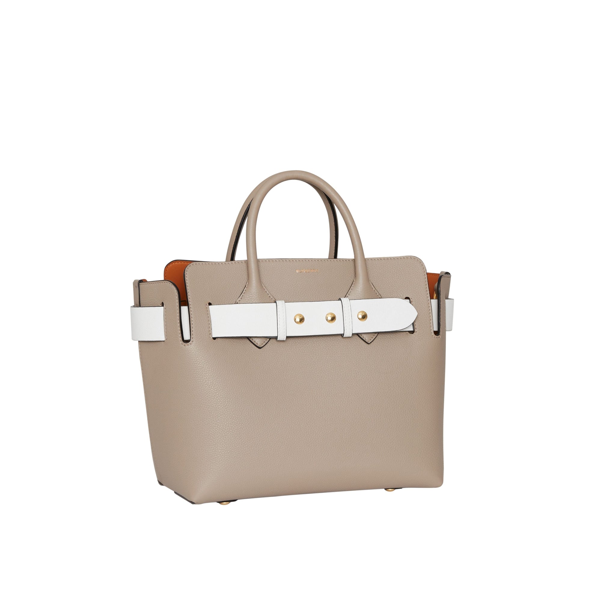 Petit sac the belt en cuir tricolore à triple pression - Gris minéral