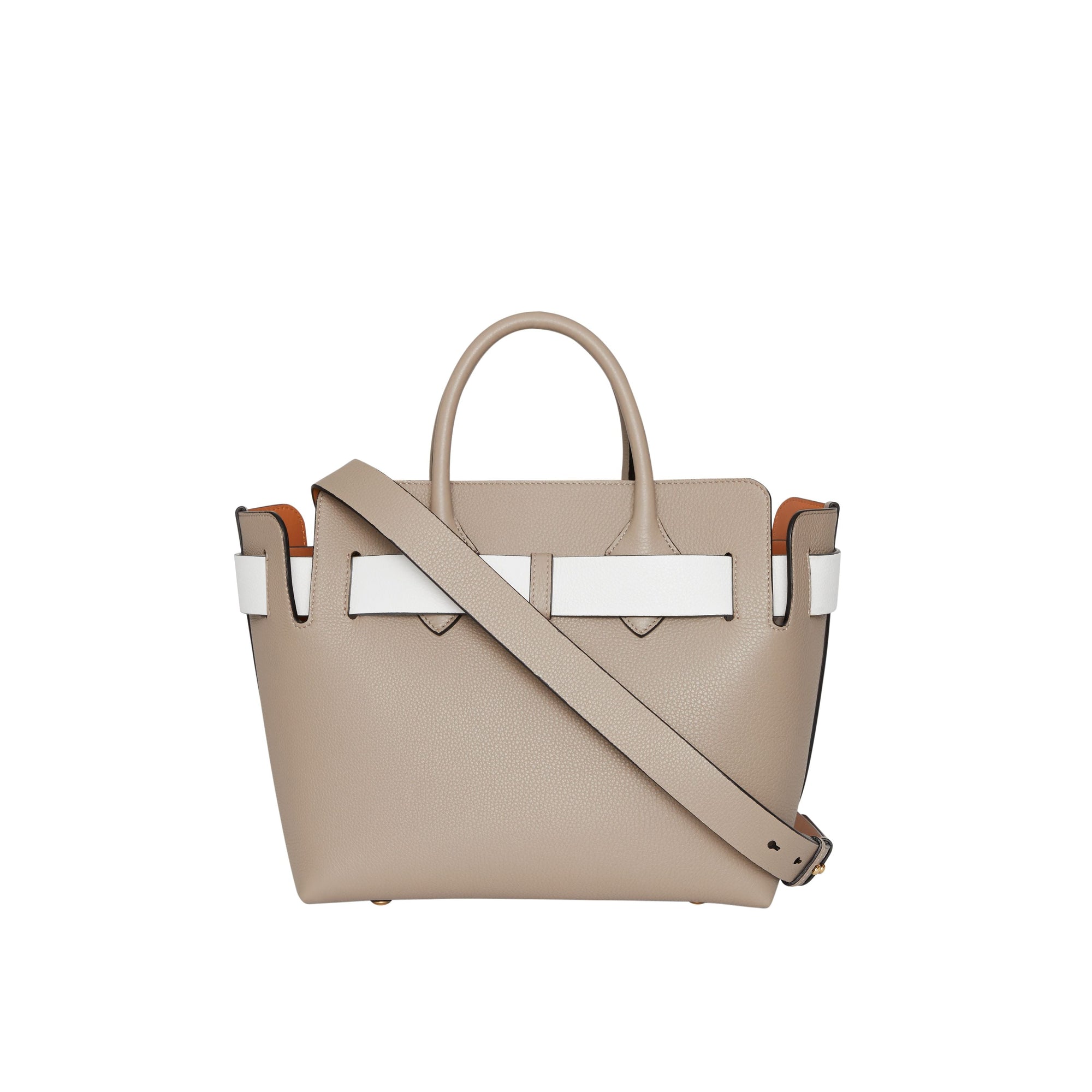 Petit sac the belt en cuir tricolore à triple pression - Gris minéral