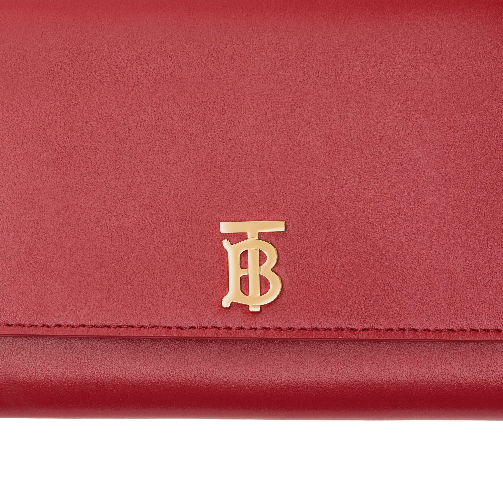 Portefeuille en cuir monogram avec sangle amovible - Carmin