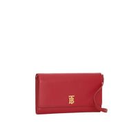 Portefeuille en cuir monogram avec sangle amovible - Carmin