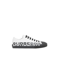 OPTIC WHITE/BLACK Sneakers en gabardine de coton bicolore avec logo