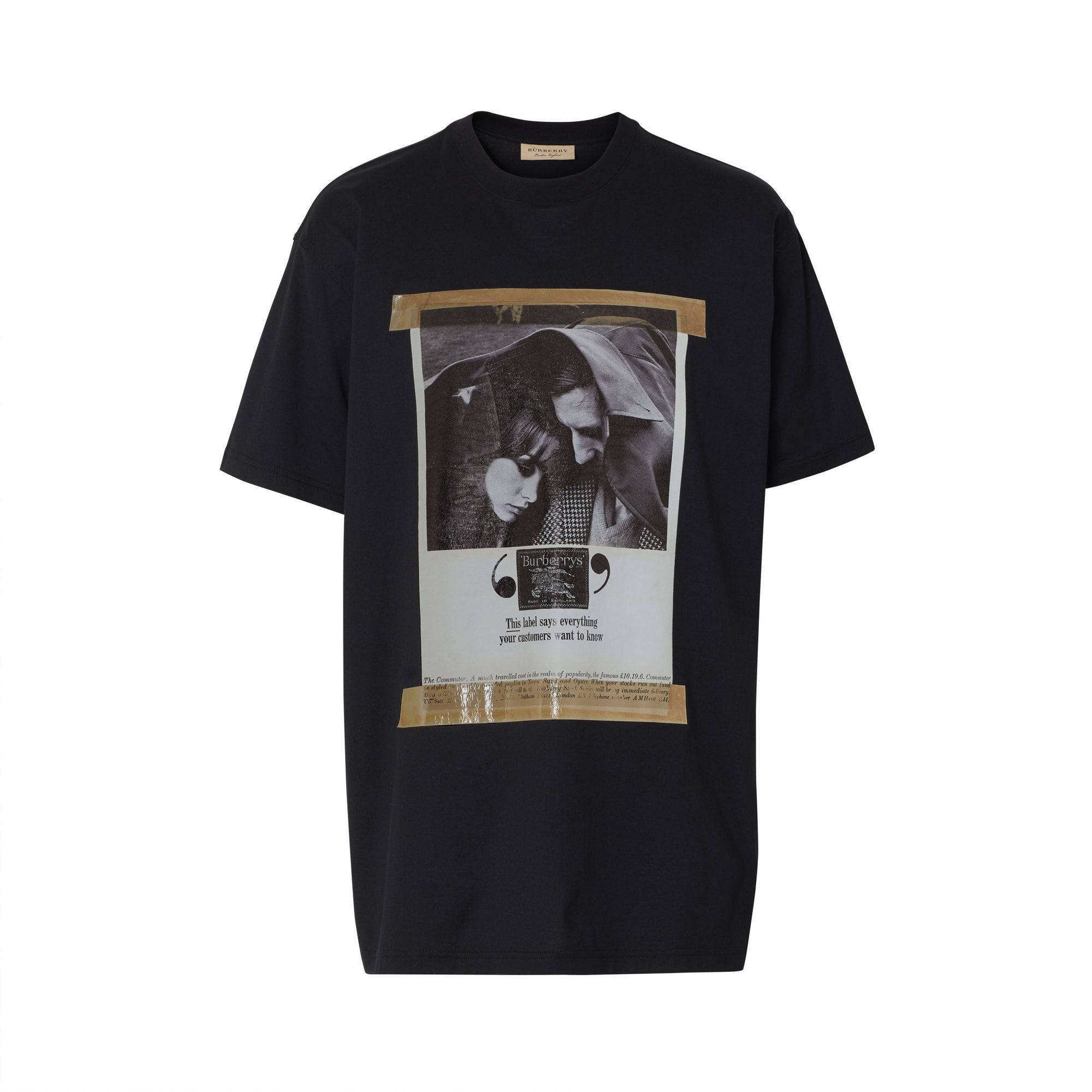 BLACK T-shirt en coton à imprimé campagne d'archive