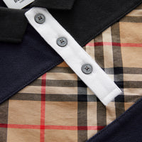 NAVY Polo en coton avec Vintage check