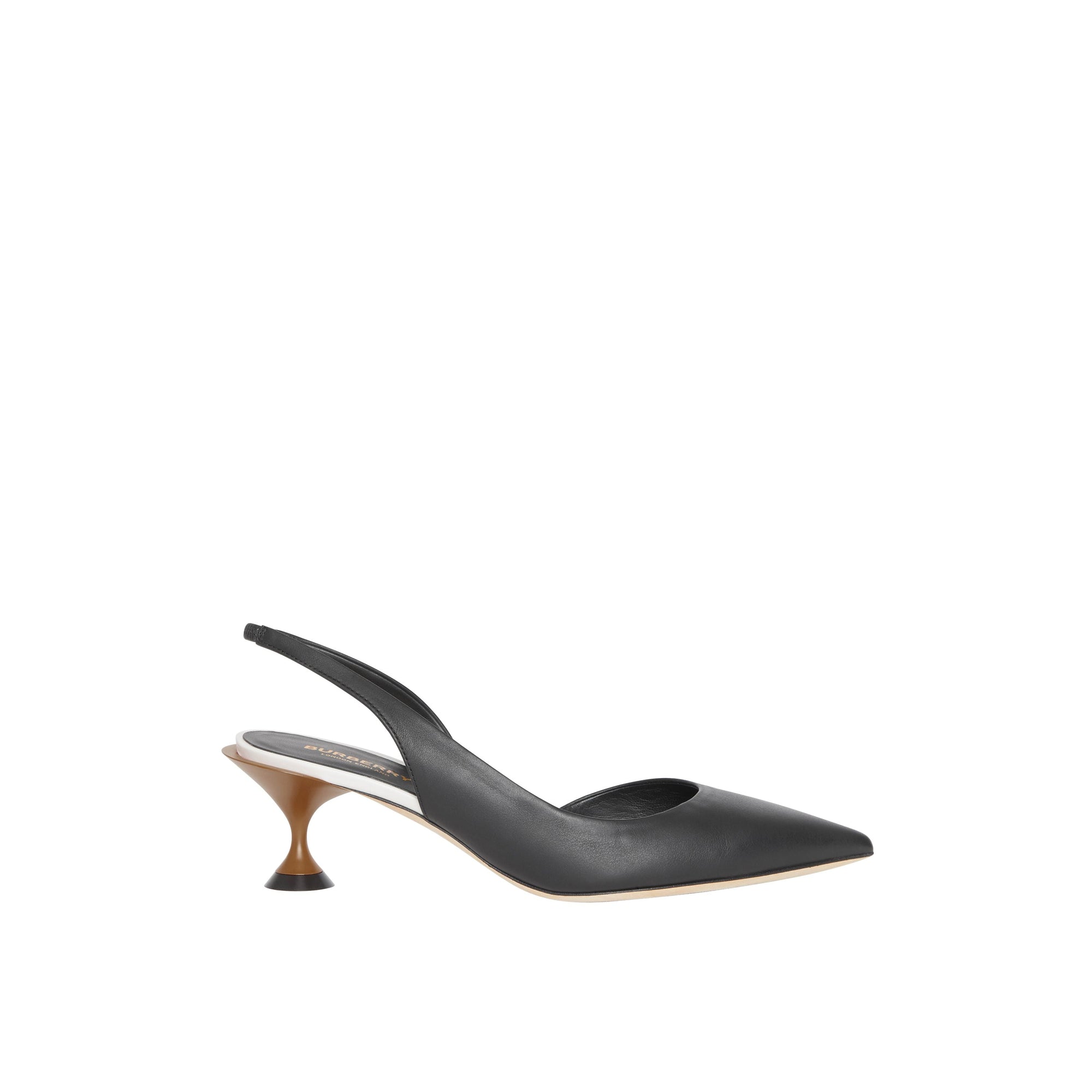 BLACK Escarpins en cuir à talon ouvert