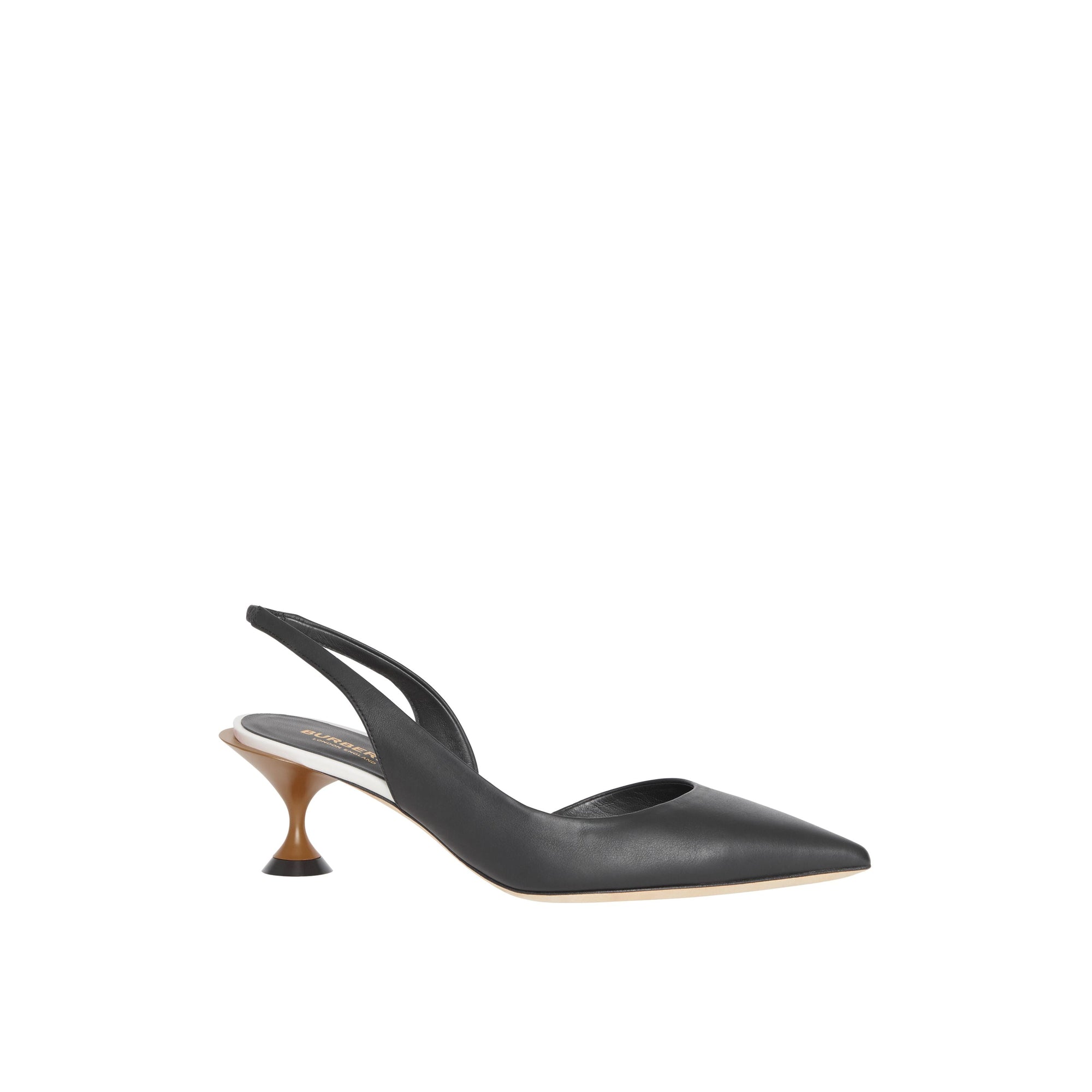 BLACK Escarpins en cuir à talon ouvert