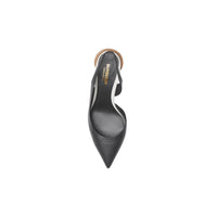 BLACK Escarpins en cuir à talon ouvert