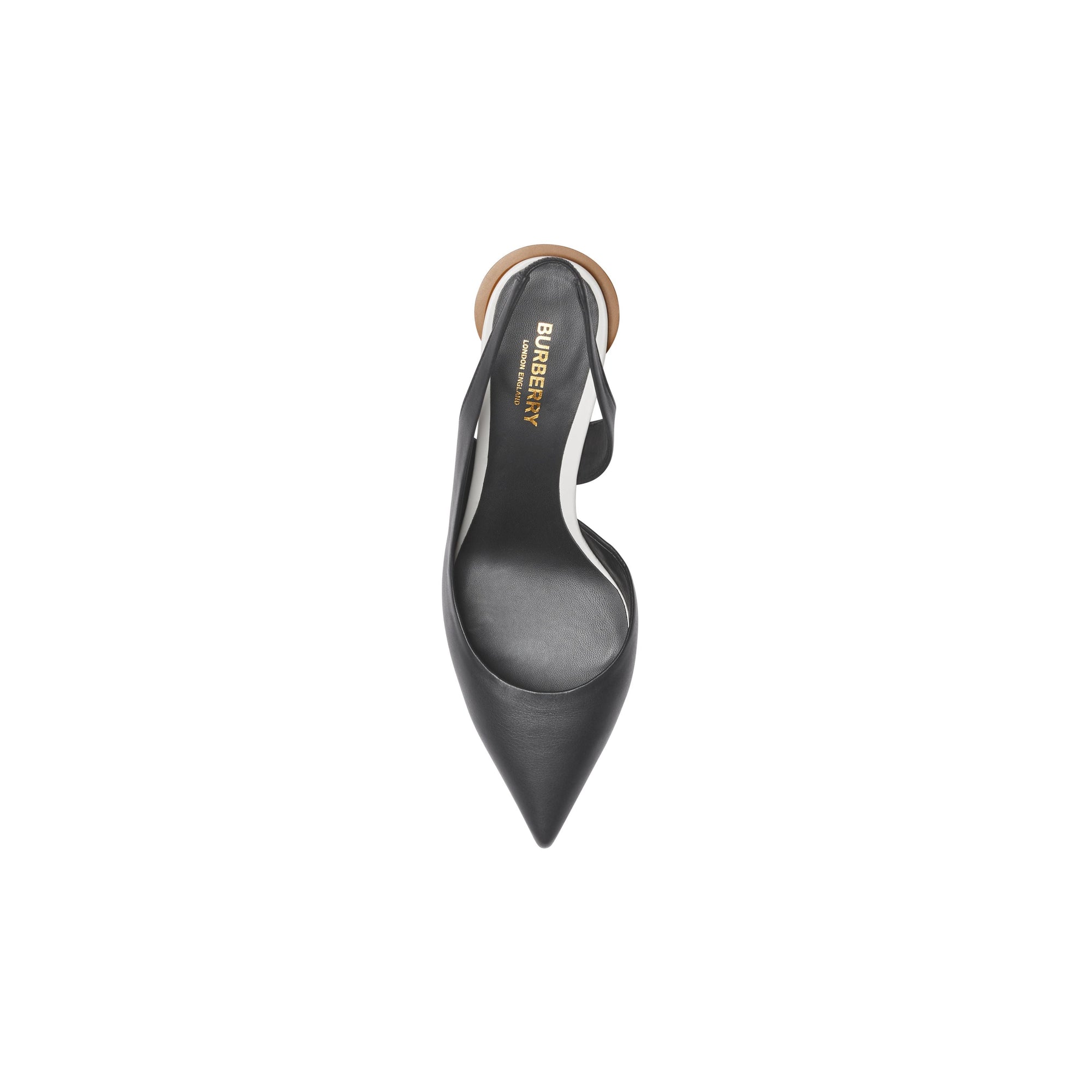 BLACK Escarpins en cuir à talon ouvert