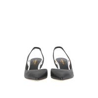 BLACK Escarpins en cuir à talon ouvert