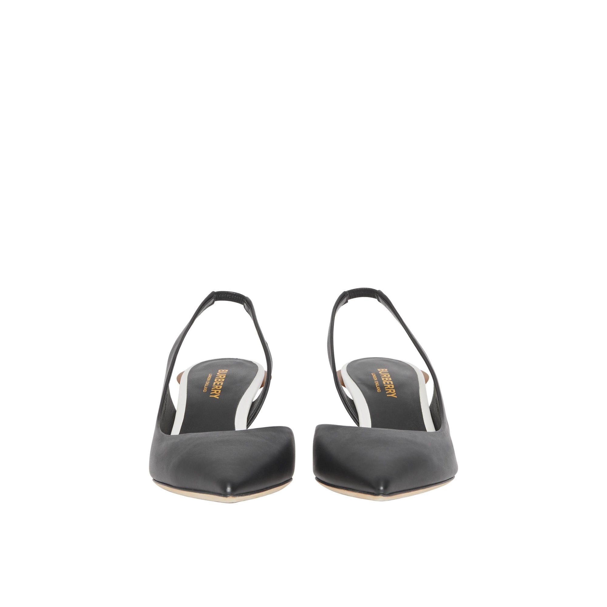 BLACK Escarpins en cuir à talon ouvert