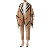 CAMEL Pantalon 7/8 en coton extensible avec rayures iconiques