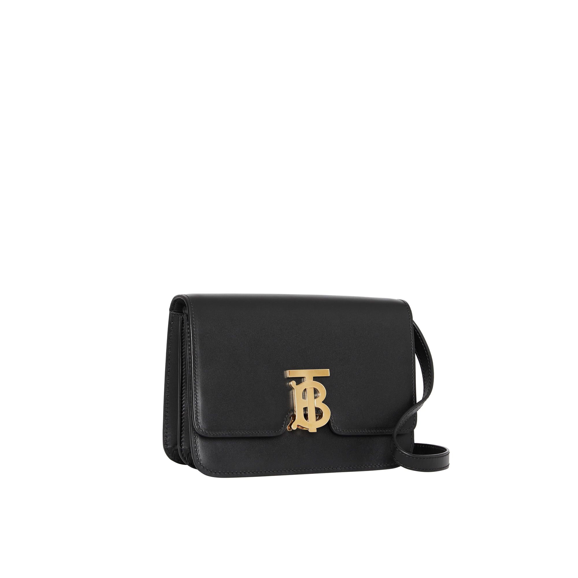 Petit sac TB en cuir - Noir