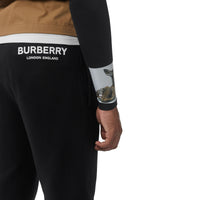 Pantalon de survêtement en coton avec logo imprimé - Noir