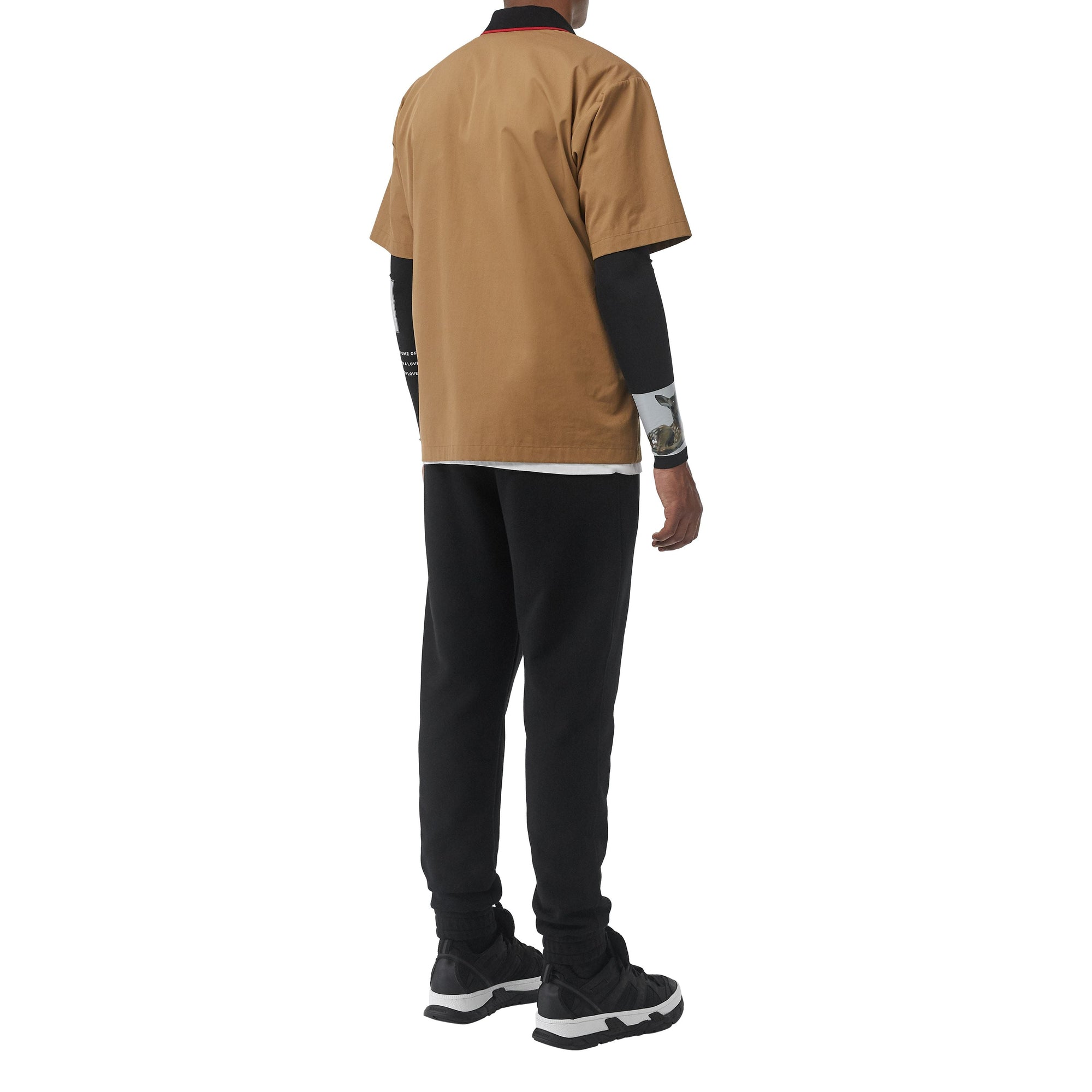 Pantalon de survêtement en coton avec logo imprimé - Noir