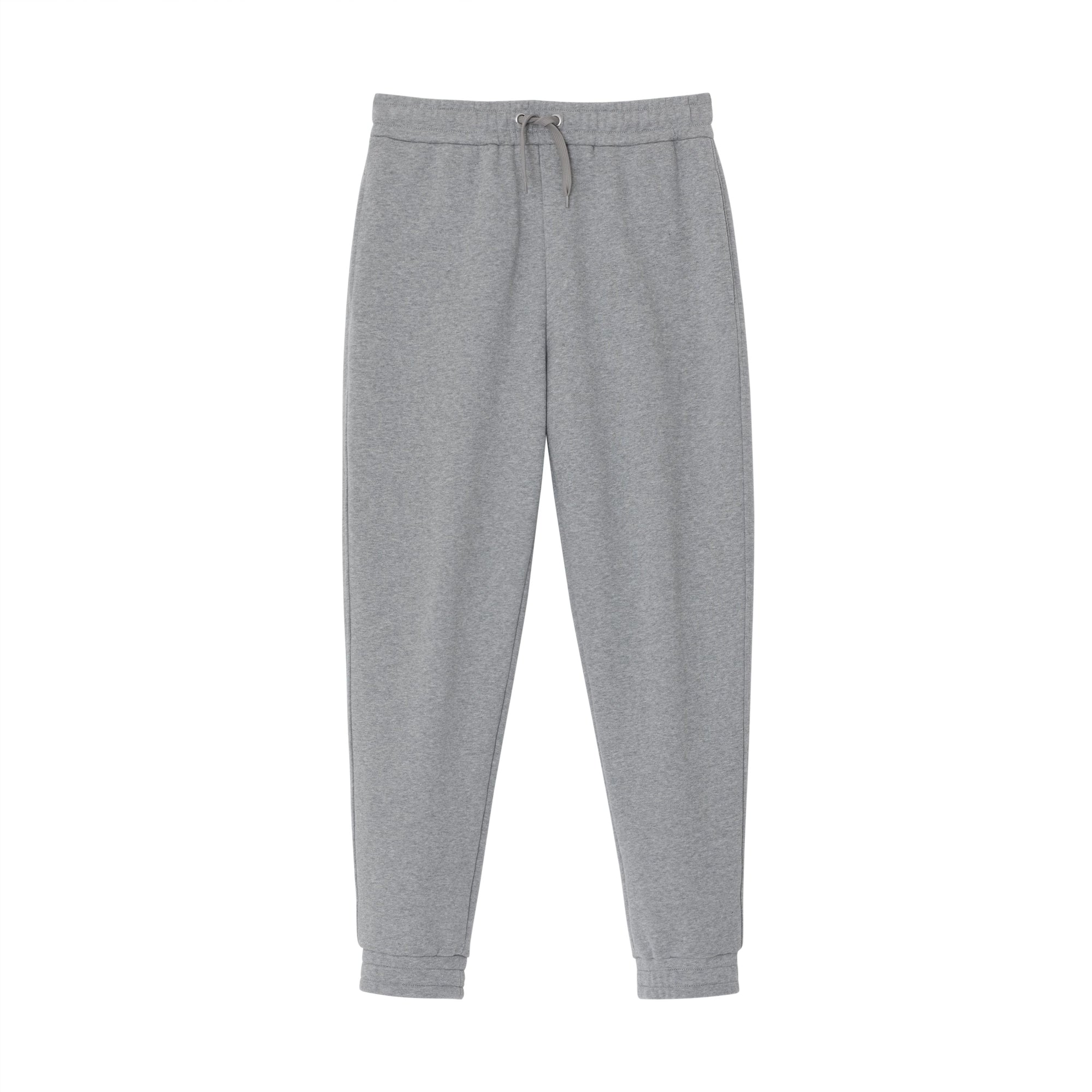 PALE GREY MELANGE Pantalon de survêtement en coton avec logo imprimé