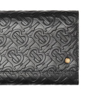 BLACK Portefeuille en cuir Monogram et sangle amovible