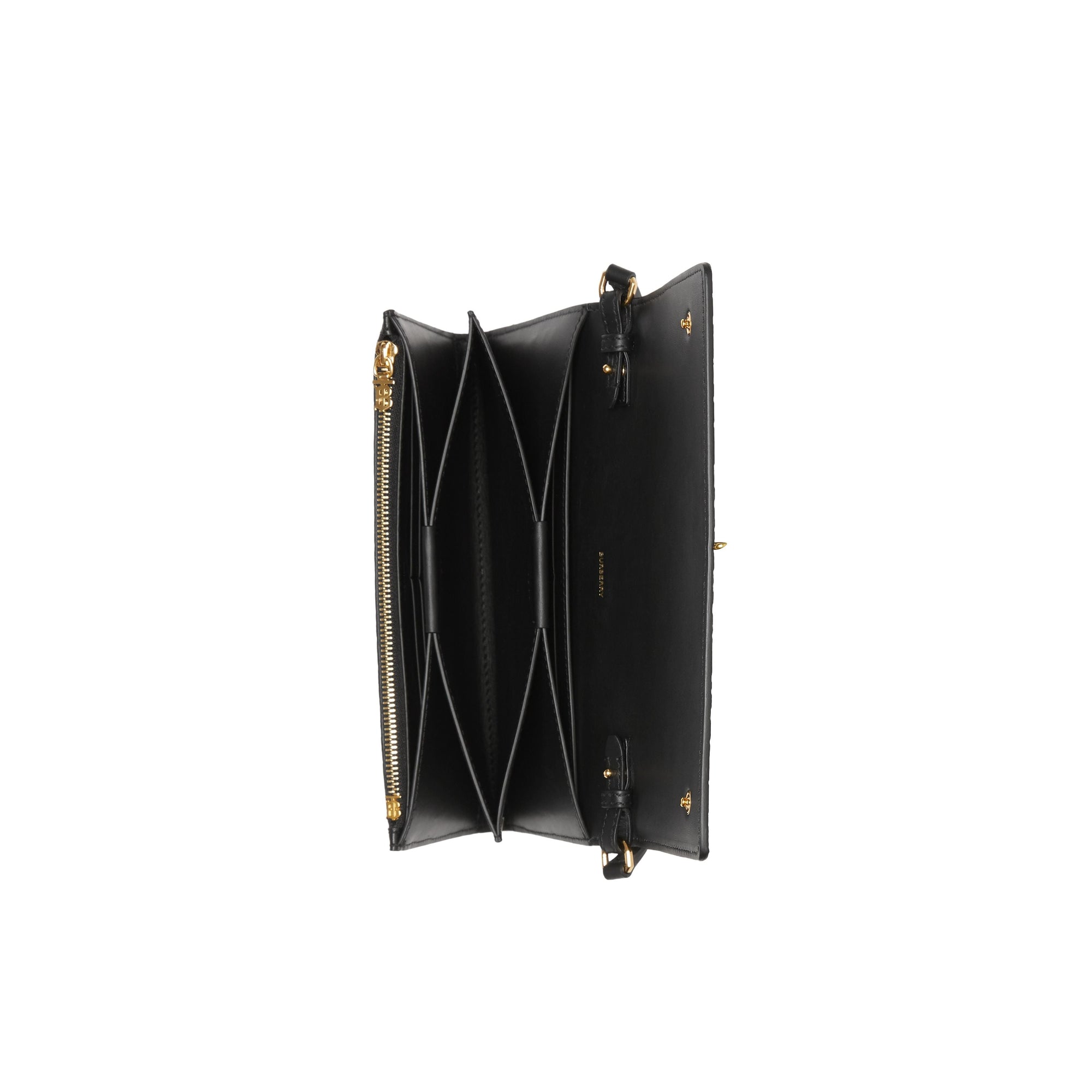 BLACK Portefeuille en cuir Monogram et sangle amovible