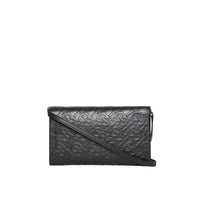 BLACK Portefeuille en cuir Monogram et sangle amovible