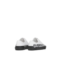 OPTIC WHITE/BLACK Sneakers sans lacets en gabardine de coton bicolore avec logo