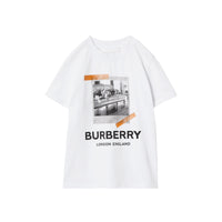 WHITE T-shirt en coton à imprimé polaroïd vintage