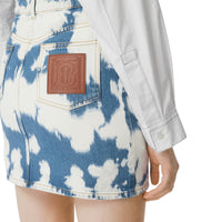 BLUE Minijupe en denim délavé Monogram