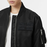 Bomber en nylon à motif union jack - Noir