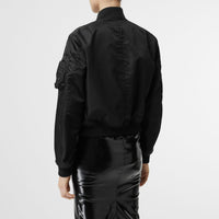 Bomber en nylon à motif union jack - Noir