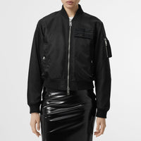Bomber en nylon à motif union jack - Noir