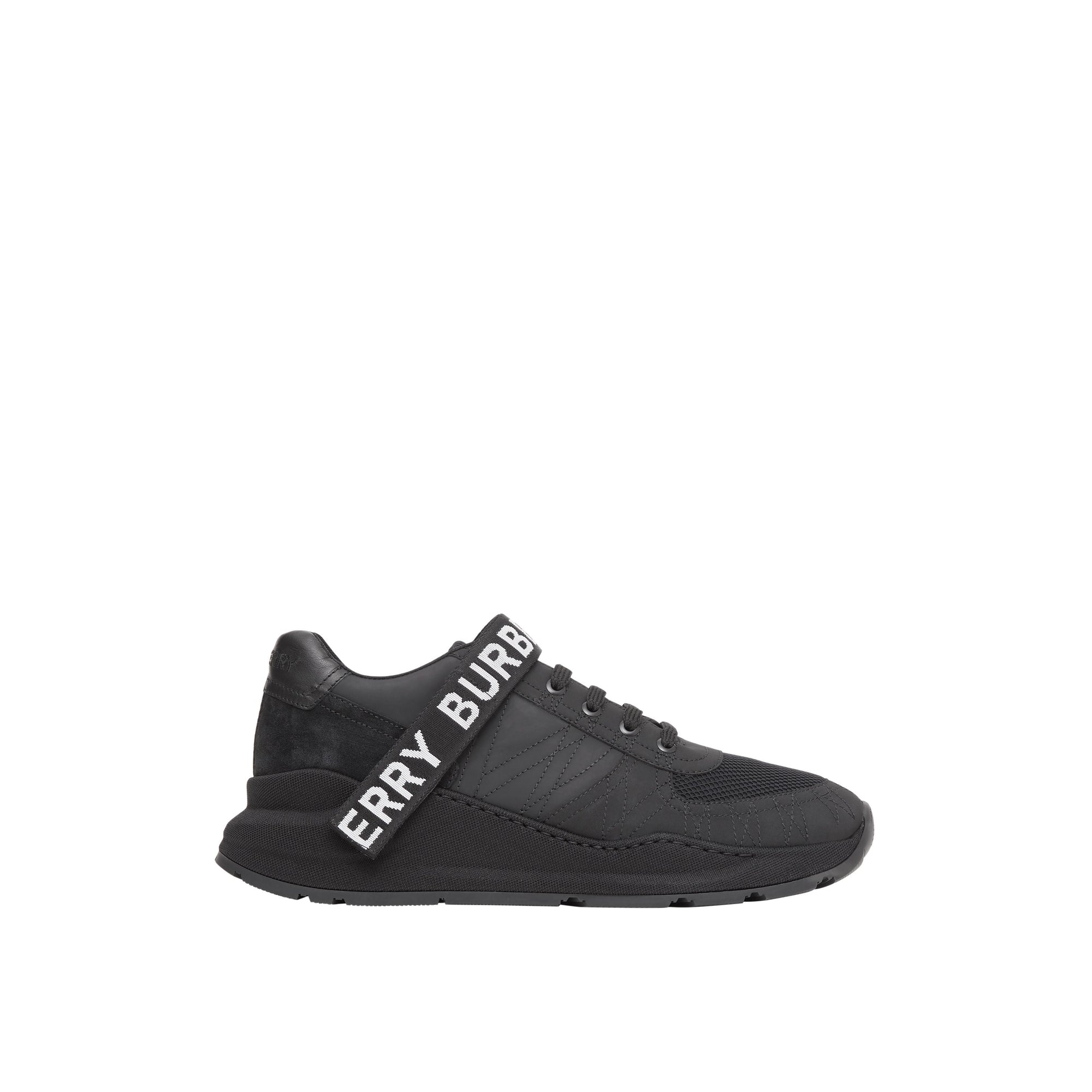 BLACK Sneakers en cuir, nubuck et mesh avec logo