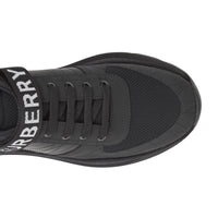 BLACK Sneakers en cuir, nubuck et mesh avec logo