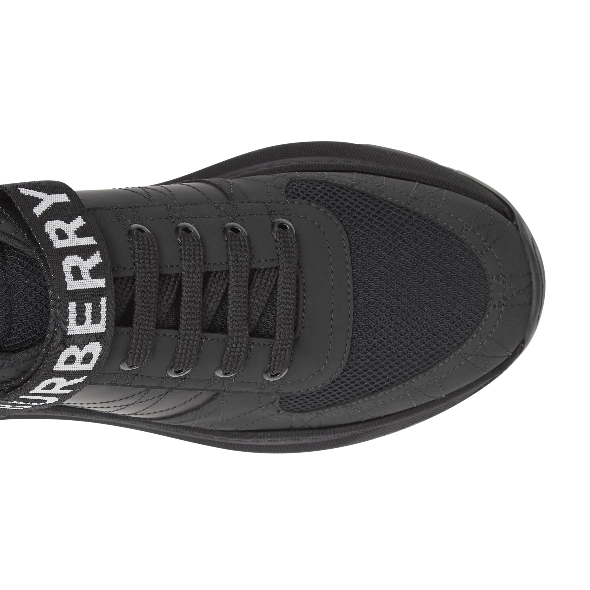 BLACK Sneakers en cuir, nubuck et mesh avec logo