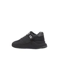 BLACK Sneakers en cuir, nubuck et mesh avec logo