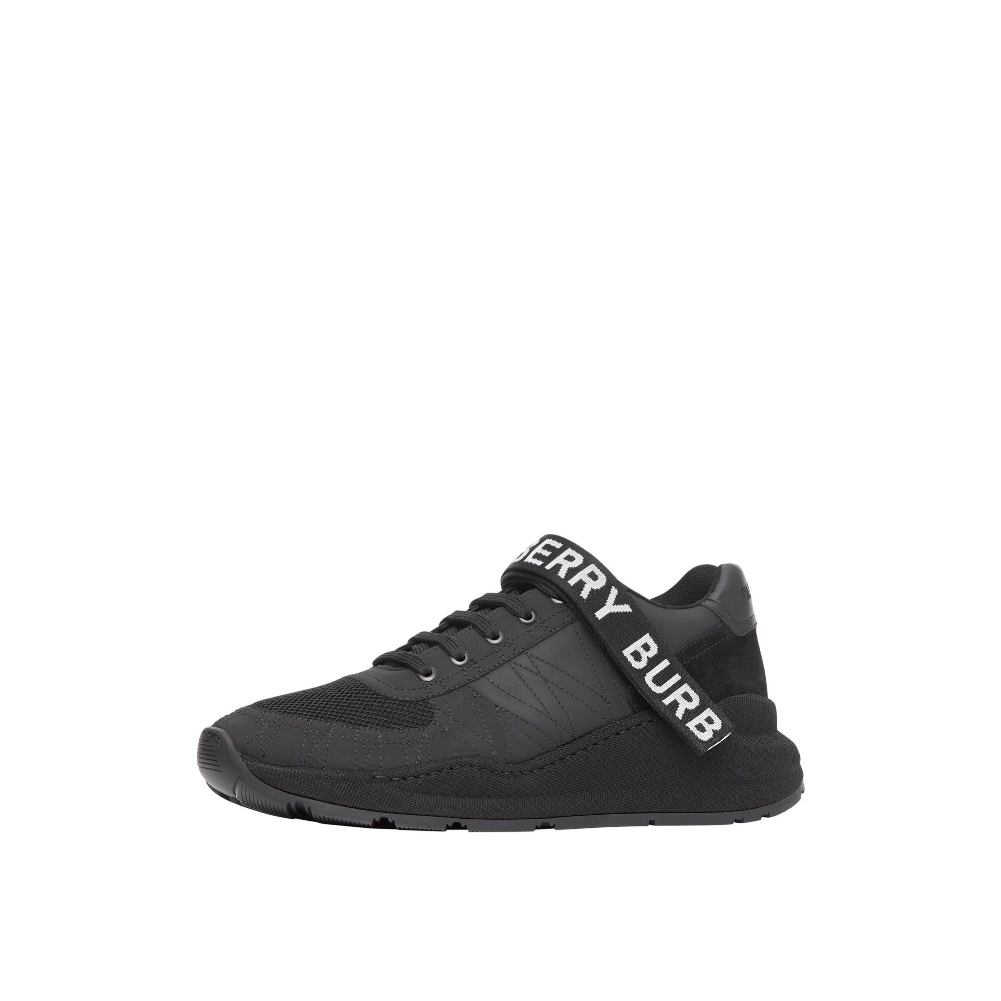 BLACK Sneakers en cuir, nubuck et mesh avec logo