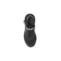 BLACK Sneakers en cuir, nubuck et mesh avec logo