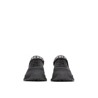 BLACK Sneakers en cuir, nubuck et mesh avec logo