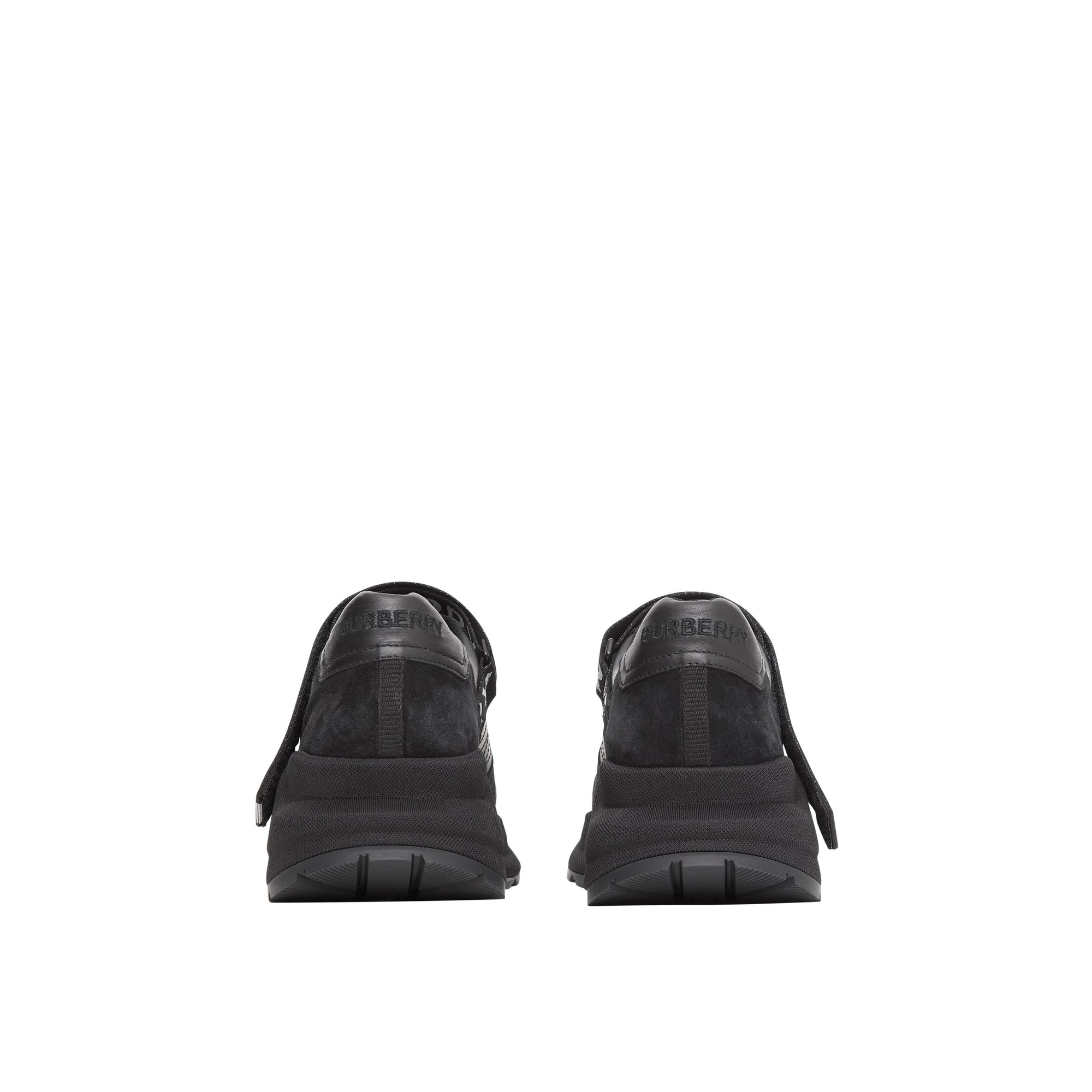 BLACK Sneakers en cuir, nubuck et mesh avec logo