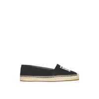 BLACK/ECRU Espadrilles en coton et cuir Monogram