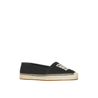 BLACK/ECRU Espadrilles en coton et cuir Monogram