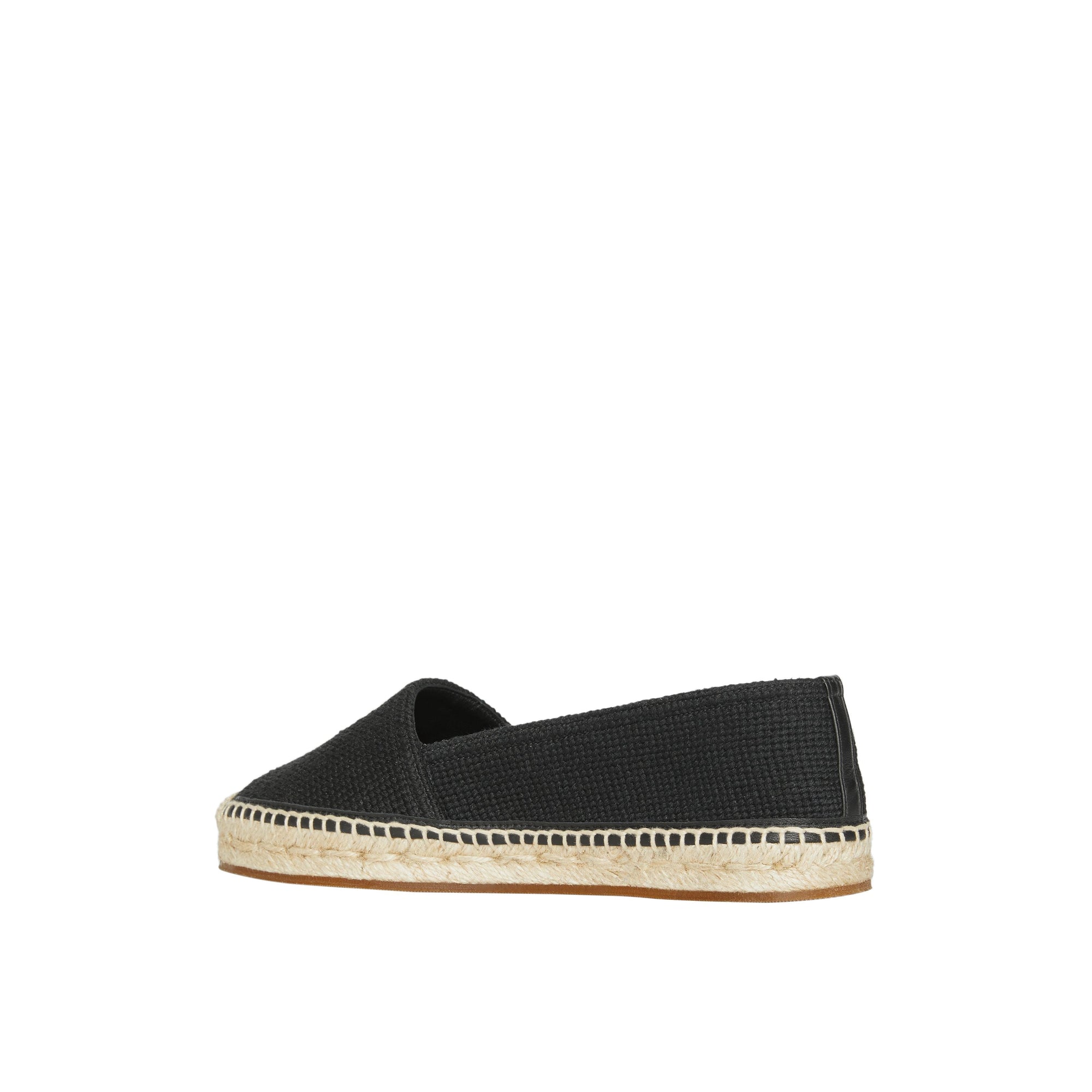 BLACK/ECRU Espadrilles en coton et cuir Monogram